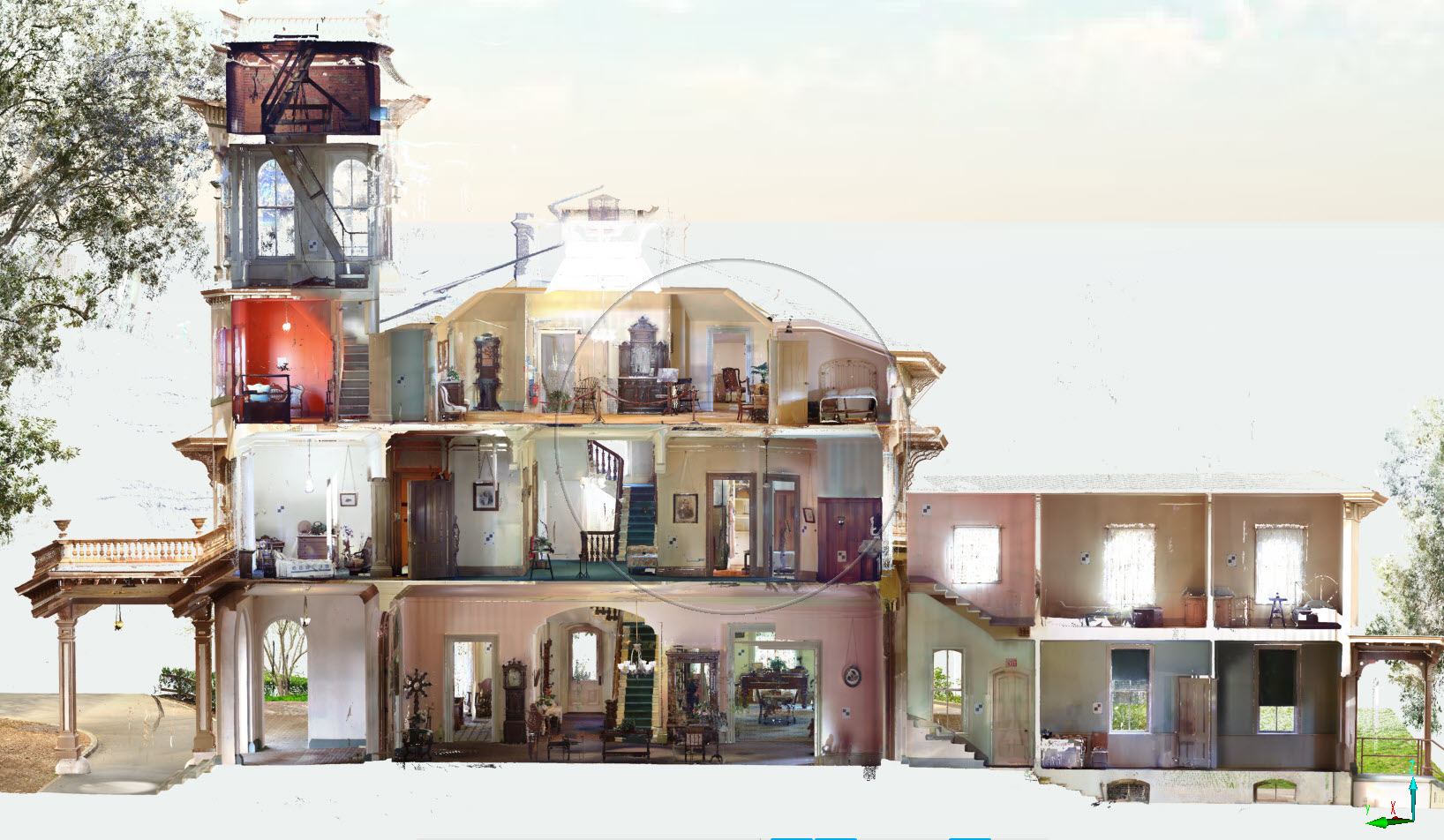 3D model of Bidwell Mansion